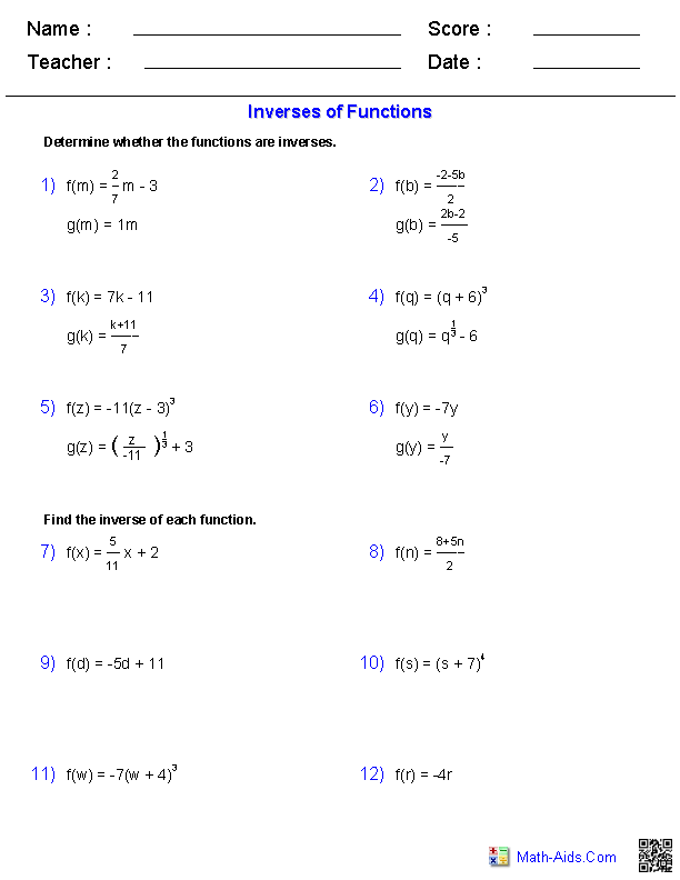 Unit 7 Exponential And Logarithmic Functions Worksheet Answers