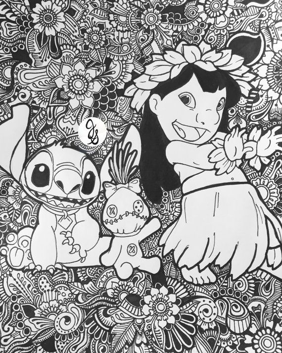 Mandala Printable Lilo And Stitch Coloring Pages