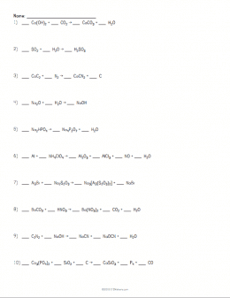 Balancing Chemical Equations Worksheet With Answers Pdf