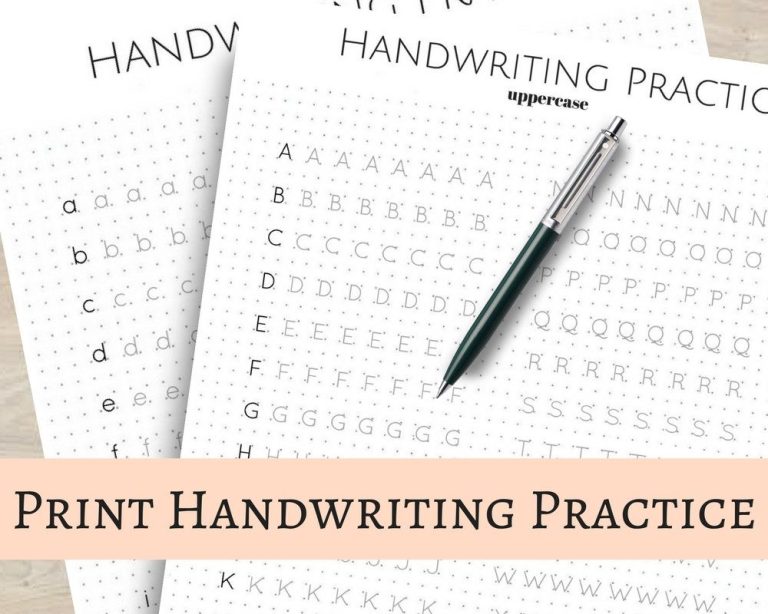 Print Handwriting Practice Sheets For Adults