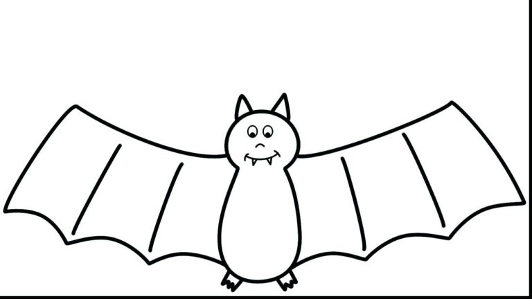 Realistic Cute Bat Coloring Pages