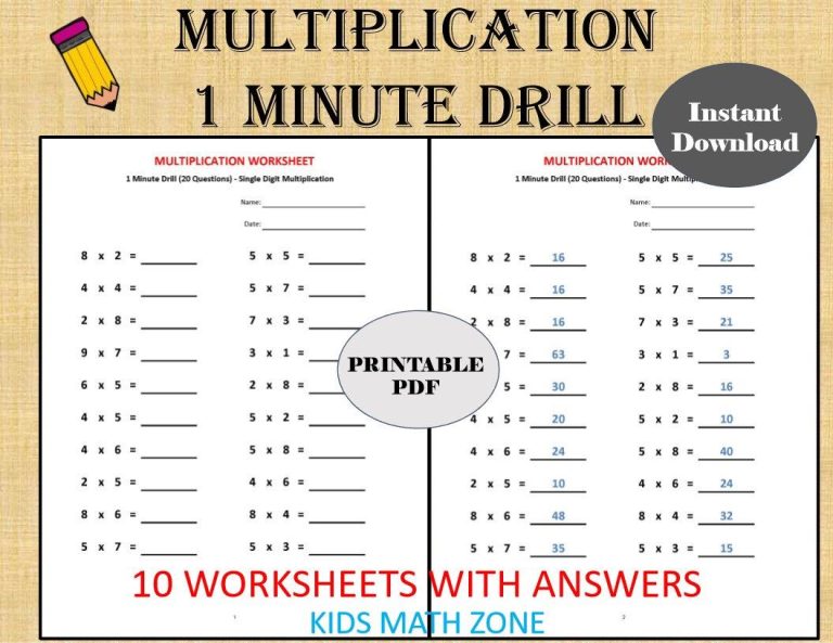 Long Multiplication Worksheets 2 Digit By 2 Digit