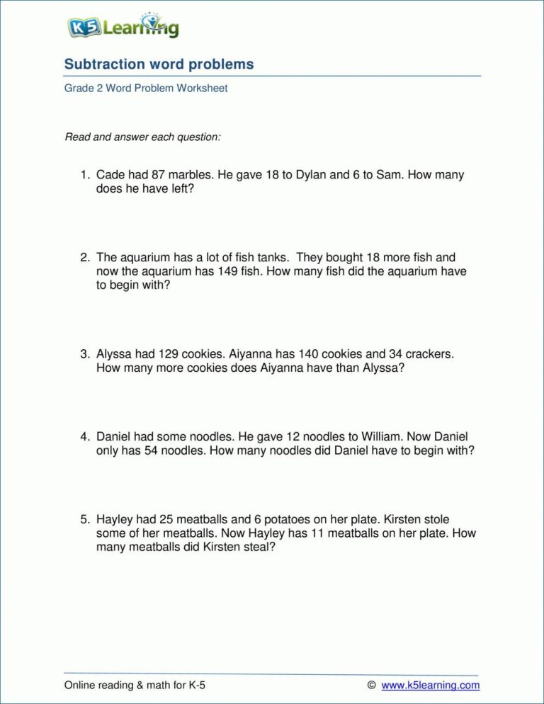 Grade 4 Math Addition Word Problems Worksheets