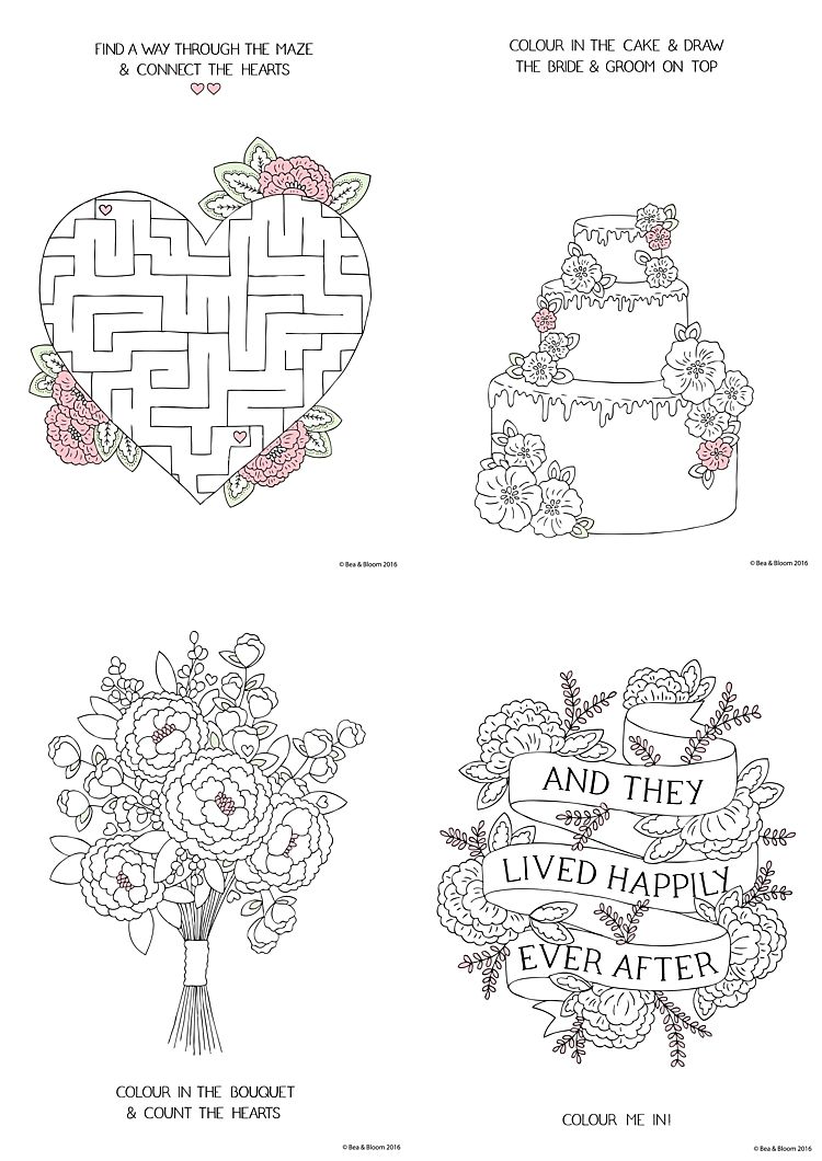 Printable Wedding Coloring Pages For Kids