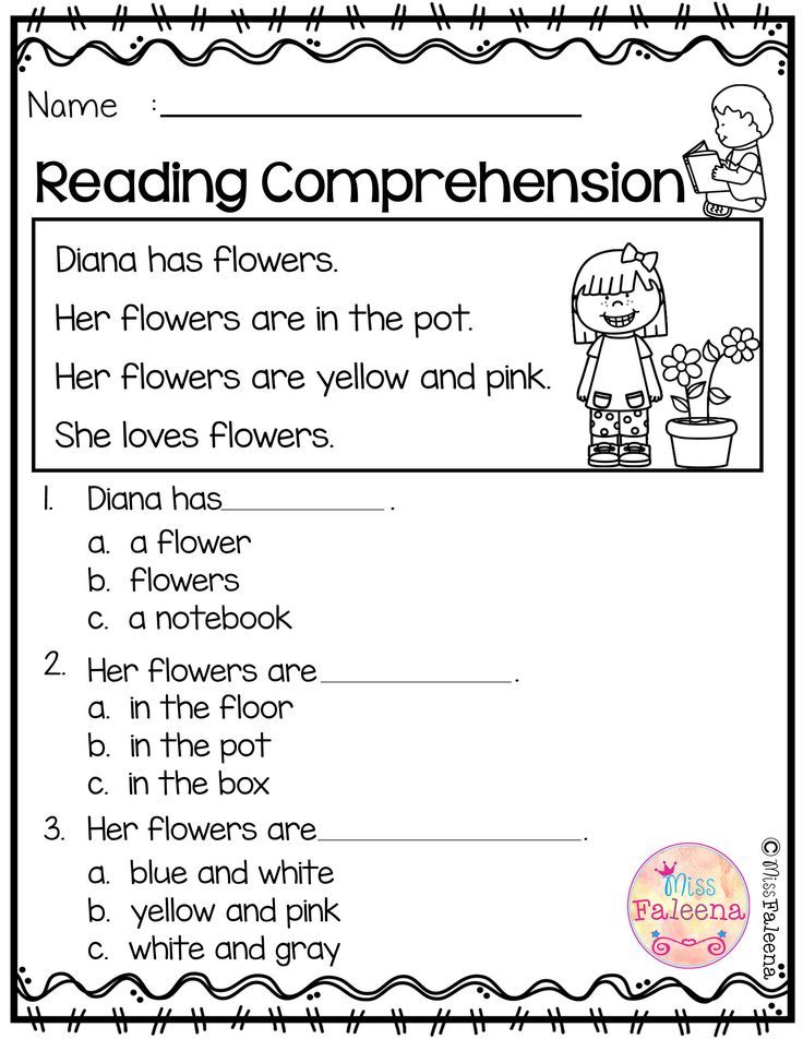 Kindergarten Reading Comprehension Worksheets Pdf