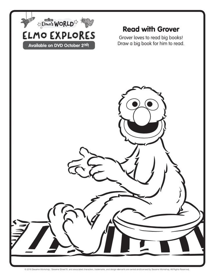 Super Grover Sesame Street Coloring Pages