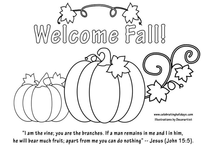Children's Fall Coloring Pages Free