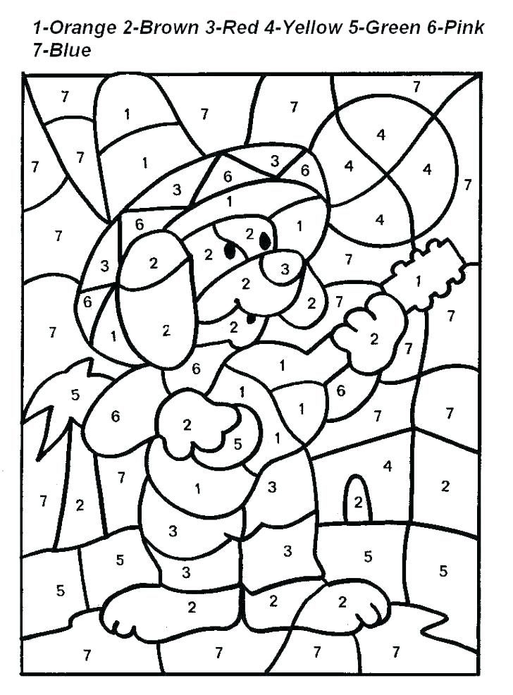 Free Printable Color By Number Coloring Pages For Kids