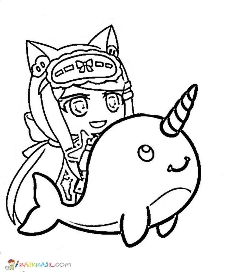 Cute Simple Easy Gacha Life Coloring Pages