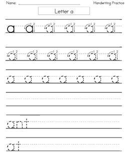 Practice Writing Letters Kindergarten Worksheets