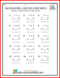 2 And 3 Digit Multiplication Worksheets