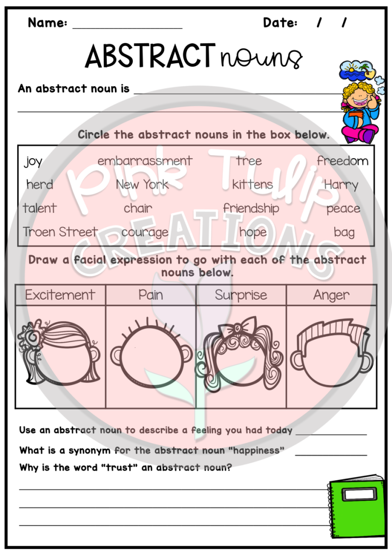 Abstract Noun Worksheets