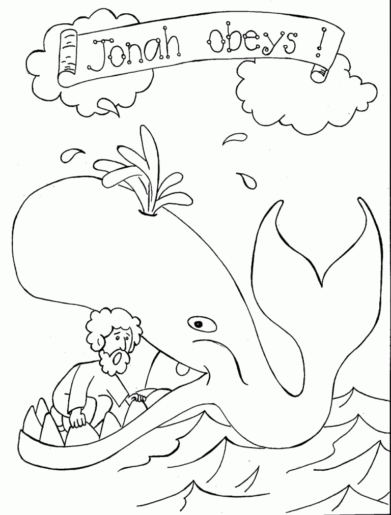 Jonah And The Whale Coloring Page