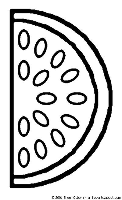 Watermelon Coloring Page