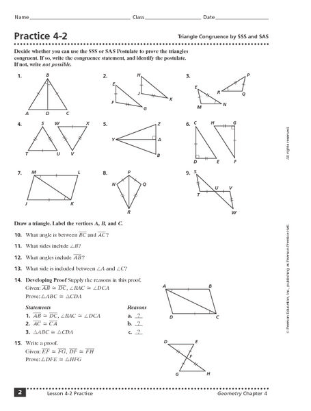 Sss And Sas Congruence