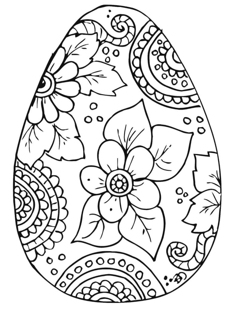 Easter Egg Coloring Sheet