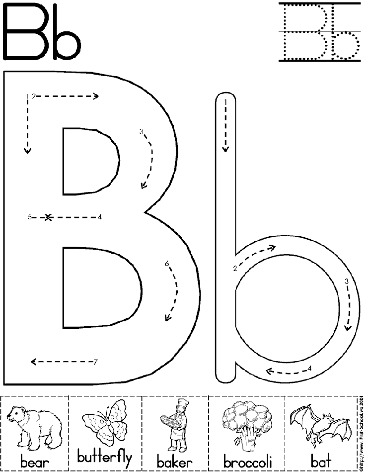 Letter A Worksheets Bb