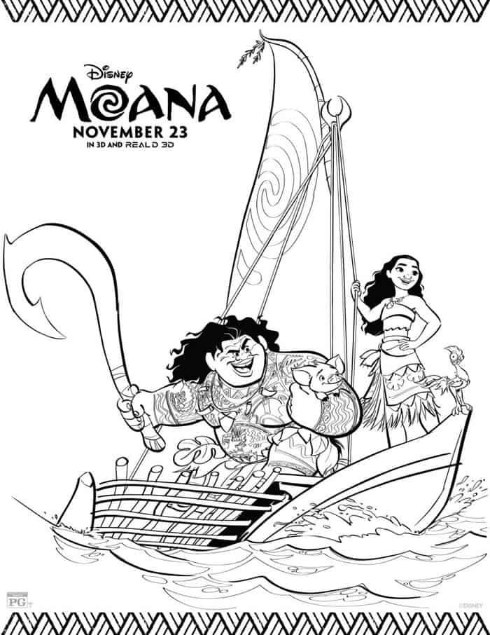 Moana Coloring