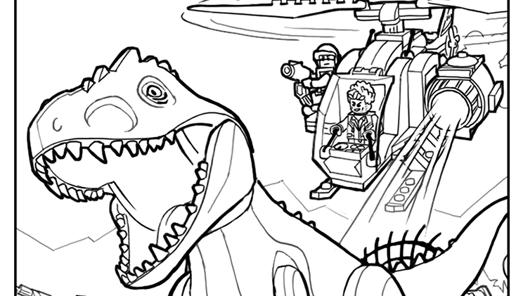 Lego Jurassic World Coloring Pages