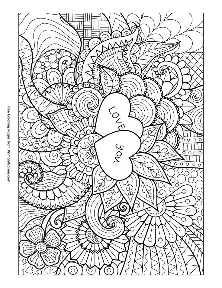 Zentangle Coloring Pages