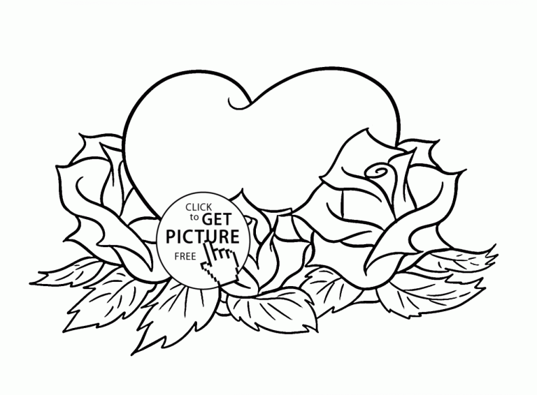 Heart Coloring Pages Heart How To Draw A Rose