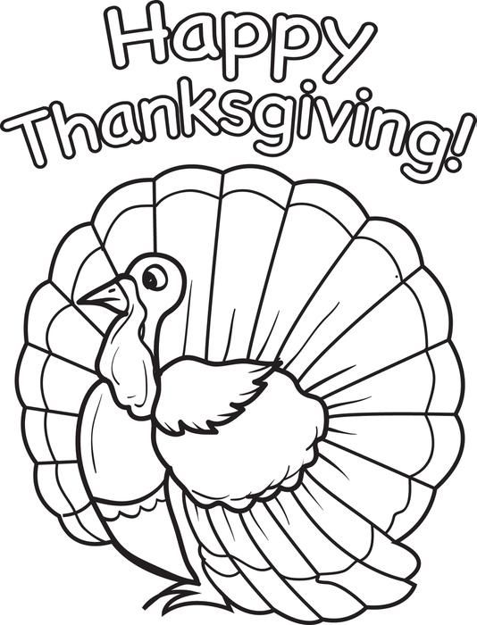 Thanksgiving Turkey Coloring Page