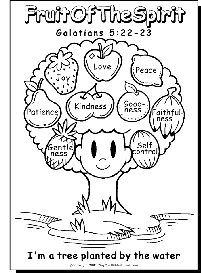 Fruit Of The Spirit Coloring Page