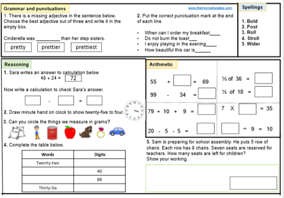 Year 2 Maths Worksheets