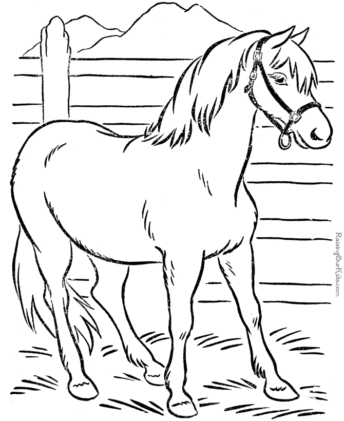 Free Horse Coloring Pages