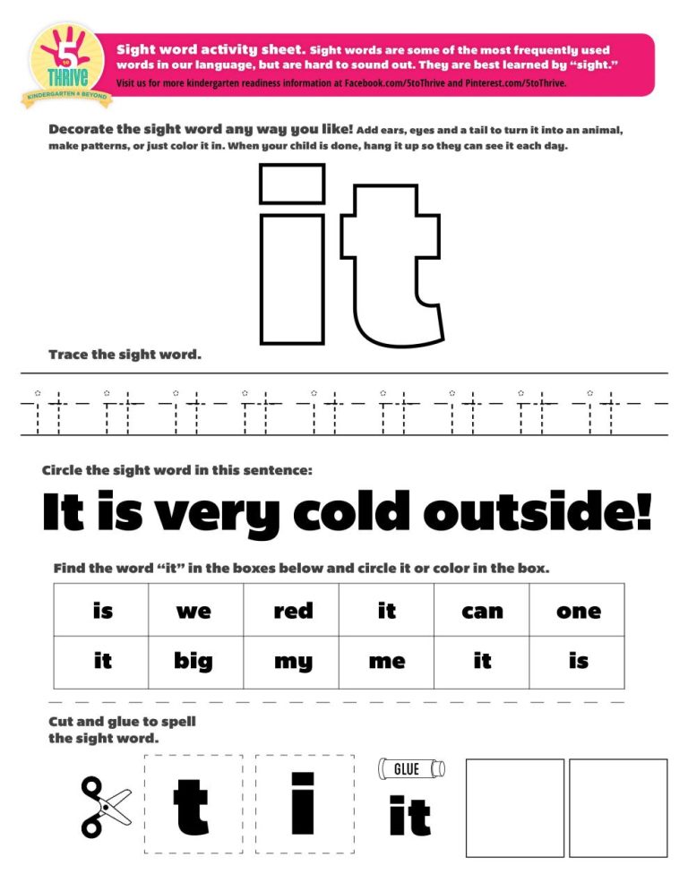 Sight Words Printable