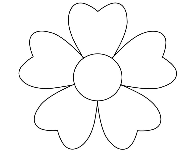 Simple Flower Coloring Pages