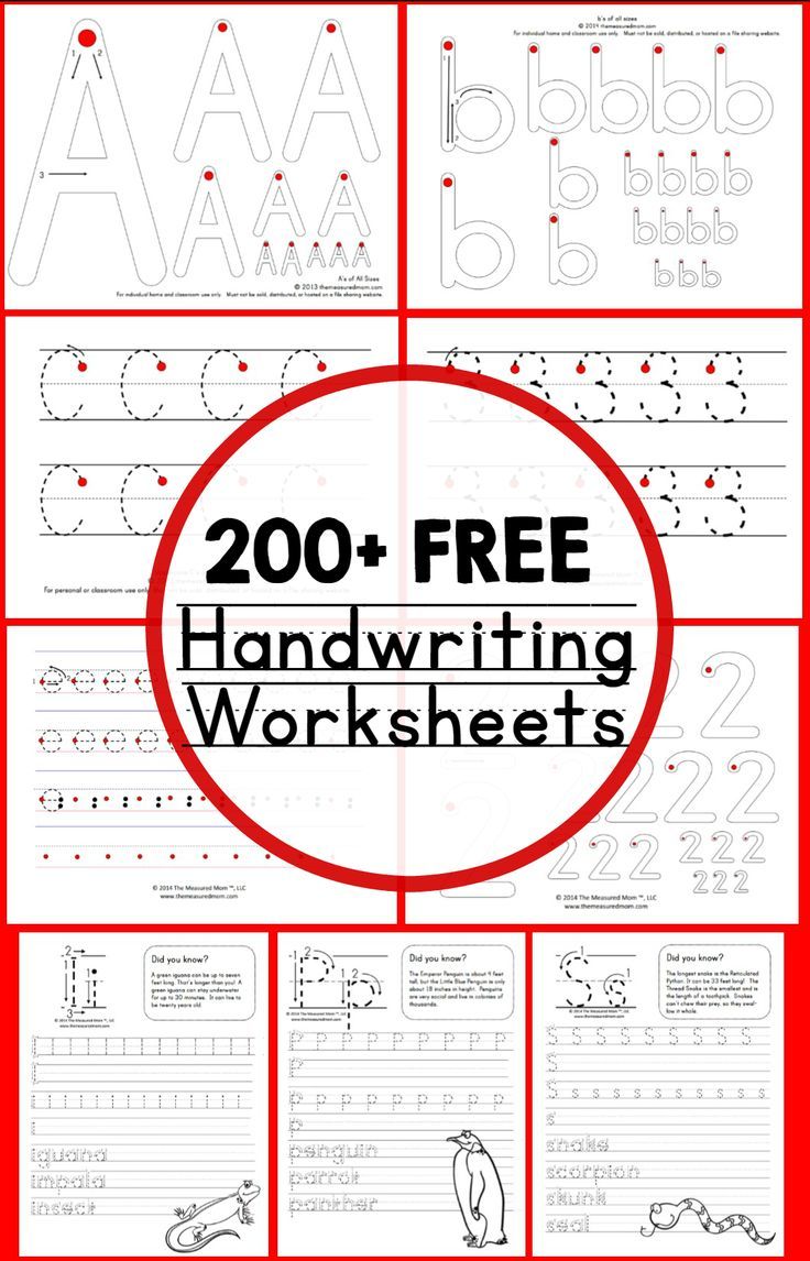 Free Printable Handwriting Worksheets