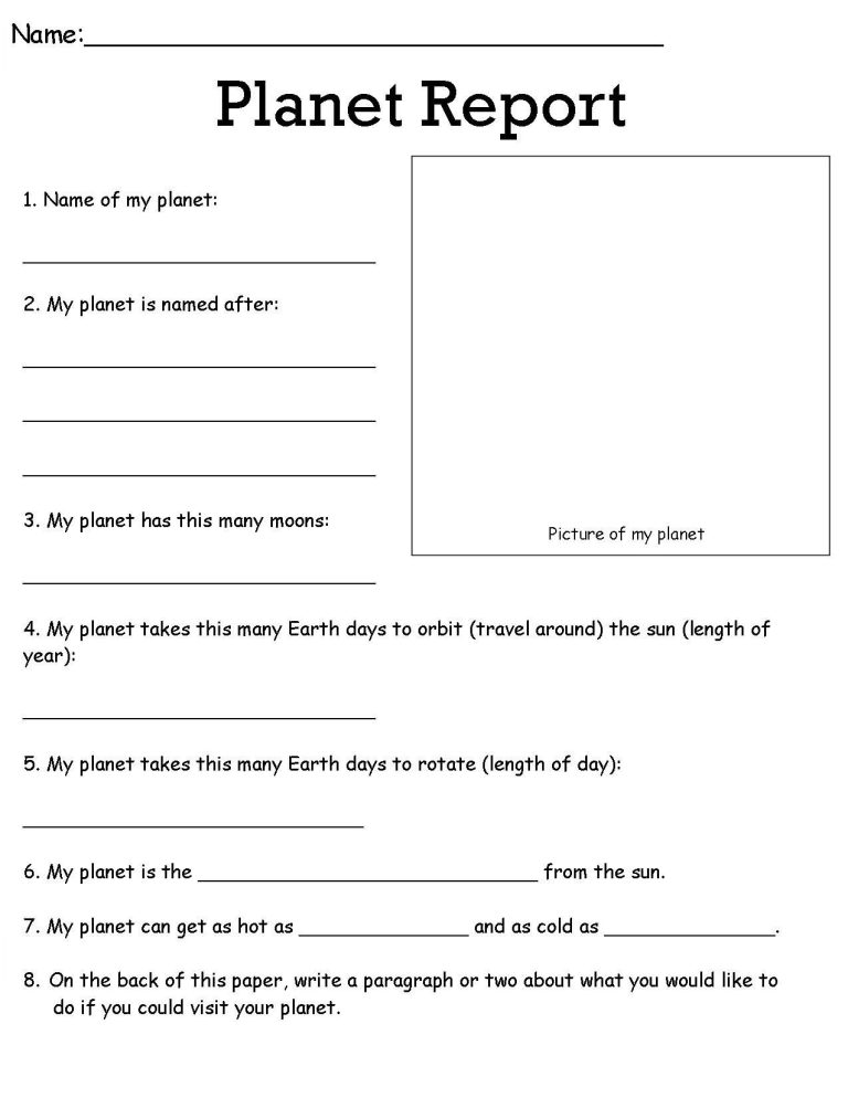 Science Worksheets For Grade 5