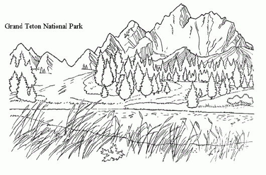 Mountain Coloring Pages