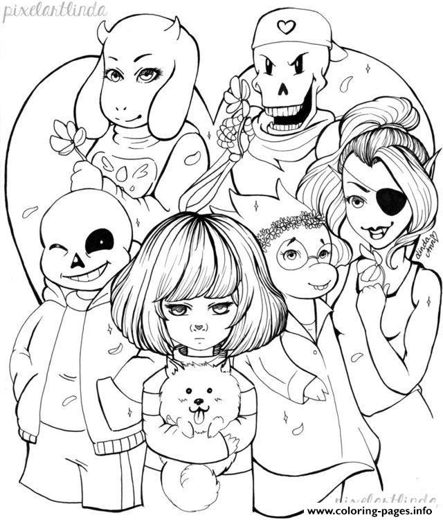 Undertale Coloring Pages