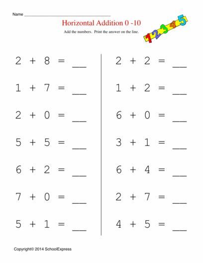 Grade 1 Worksheets Addition