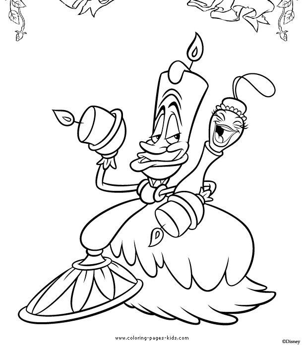 Beauty And The Beast Coloring Pages