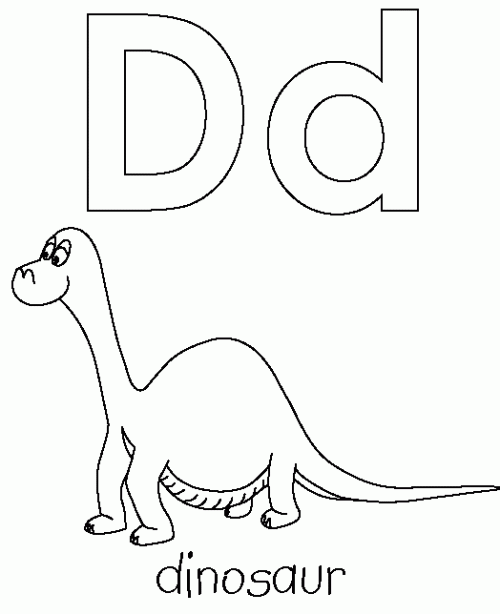 Letter D Coloring Pages