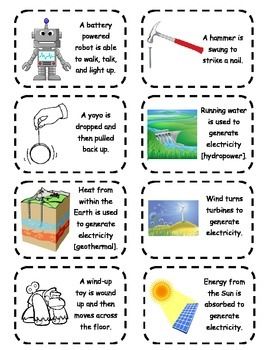 Energy Transformation Worksheet