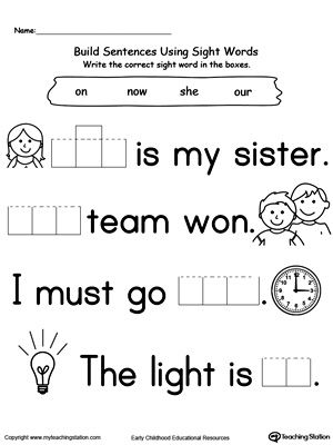 Kindergarten Worksheets English