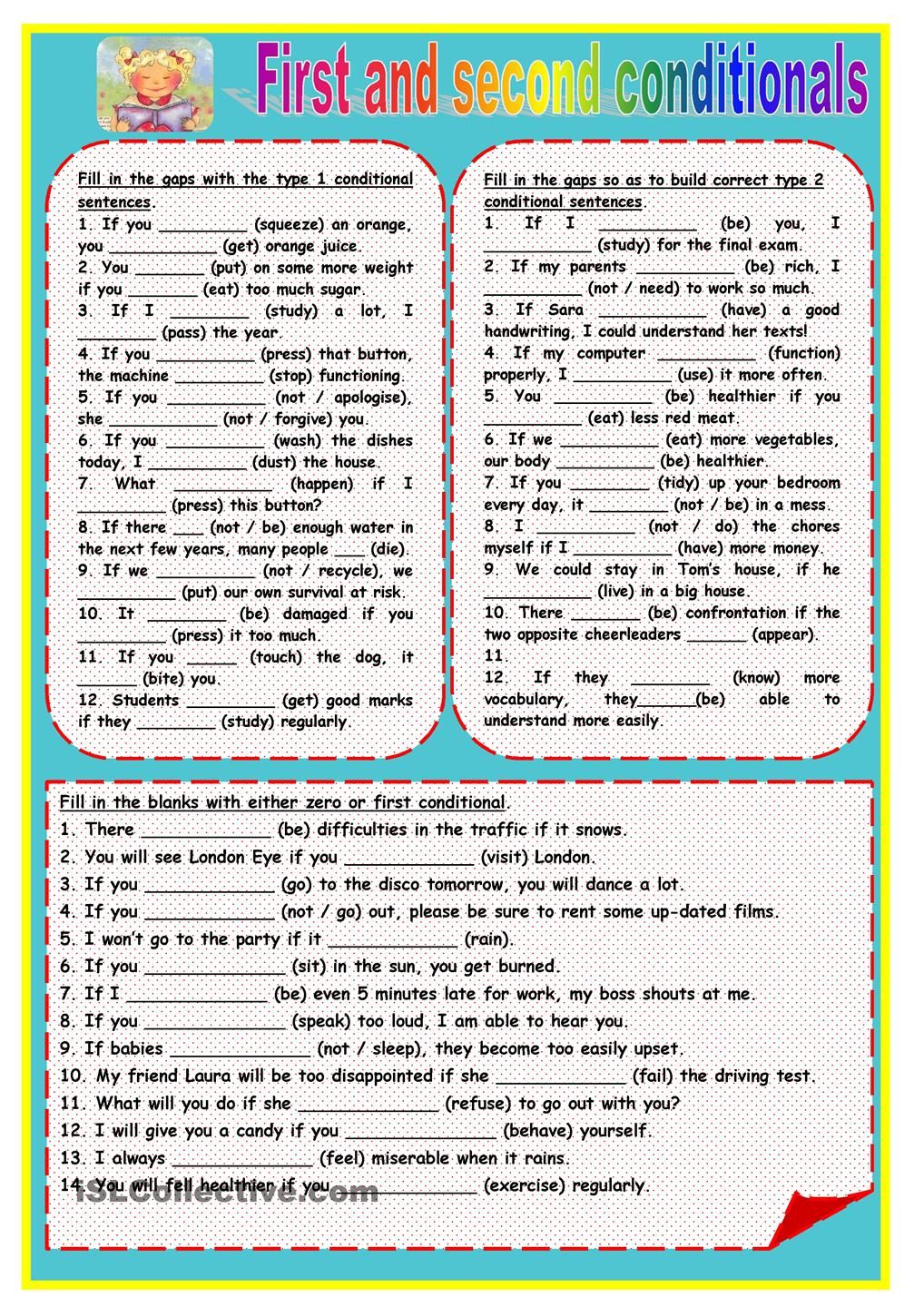 First And Second Conditionals Worksheet