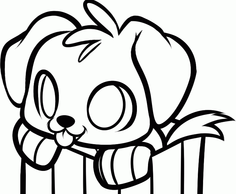 Cute Dog Coloring Pages For Girls