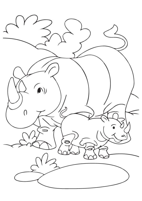 Rhino Coloring Page