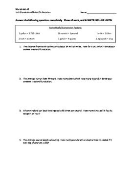 Dimensional Analysis Worksheet Free