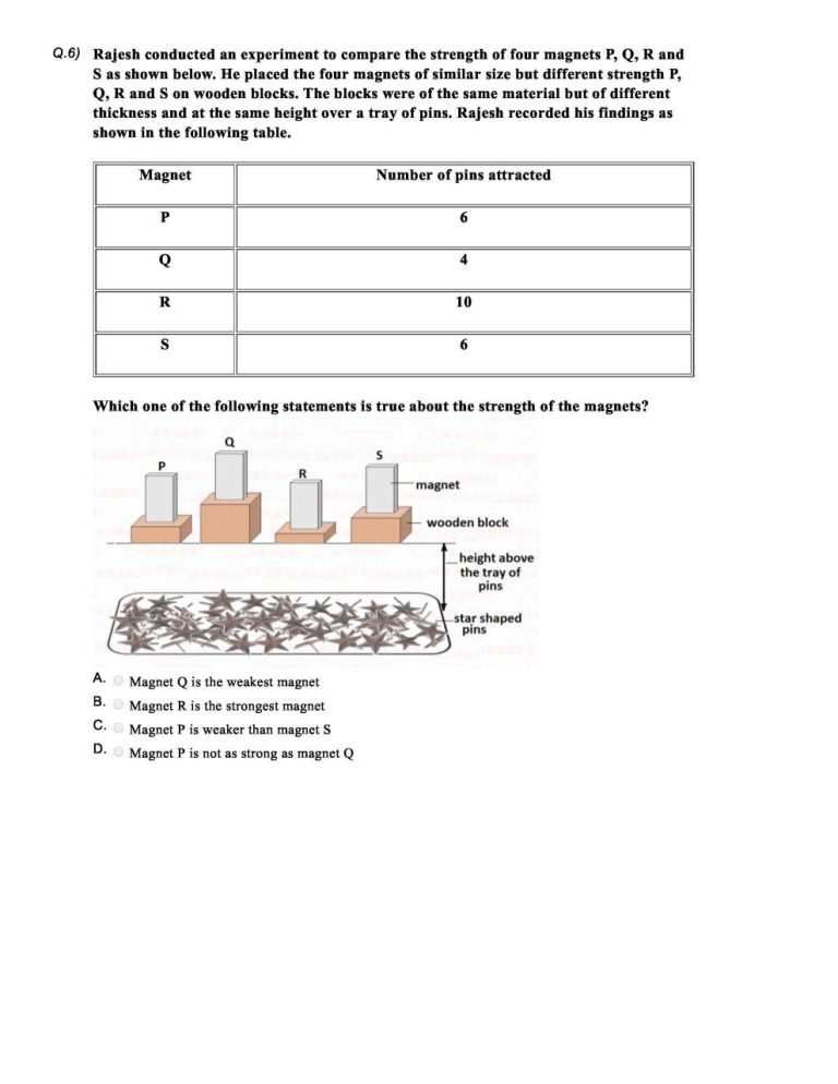 Class 6 Science Worksheets