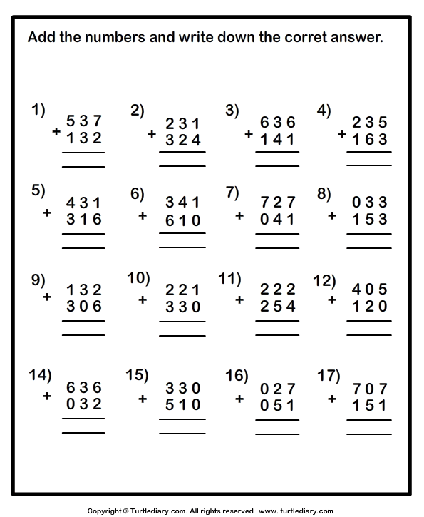 3 Digit Addition With Regrouping