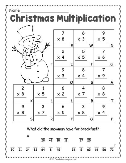 Multiplication Worksheets