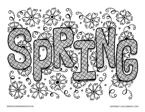 Free Spring Coloring Pages