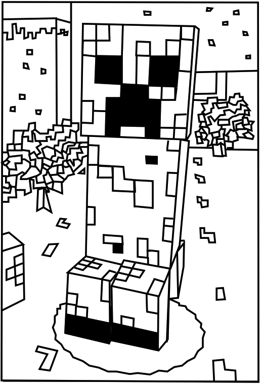 Minecraft Colouring In