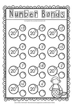 Number Bonds To 20 Worksheet